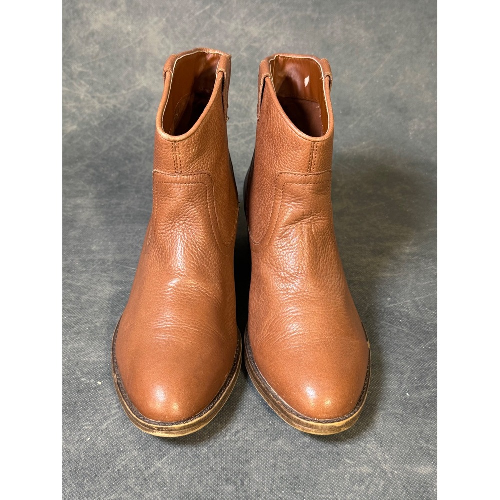 Reaction Kenneth Cole Women's Leather Ankle Boots Cognac Brown Size 9M